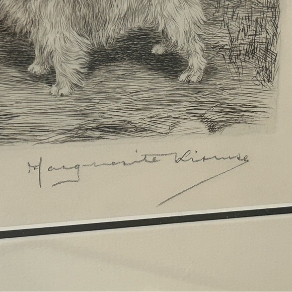 1930 Three’s A Crowd Cairn Terrier Framed Print. Artist is Marguerite Kirmse. - Picture 4 of 8